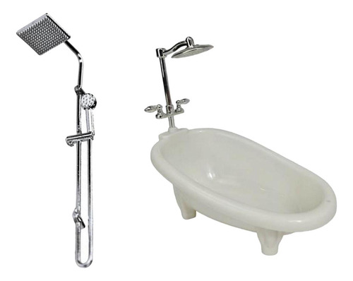 Accesorio De Ducha De Baño Para Casa De Muñecas A Escala