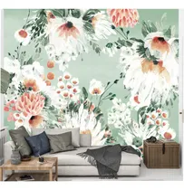 Comprar Vinilos Murales Empapelados Flores Boho Acuarela Orange