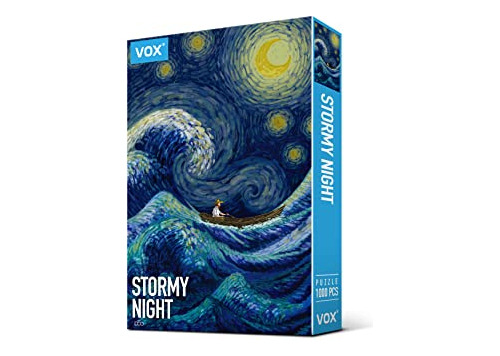 Vox Puzzles - Van Gogh Style Stormy Night 1000 Piece Jigsaw