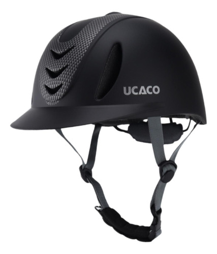 Casco Para Montar A Caballo, Gorro Flor De Carbono Negro