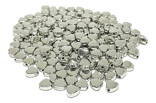 25gr Pasante Corazon Ccb Plastico 6mm Armado Pulseras Bijou