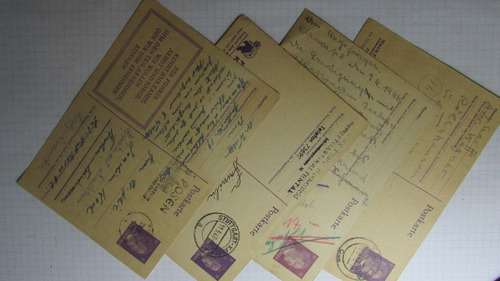 Ww2 Lote Cartas Con Franqueo De Hitler 1941/ 1944 Usadas H2