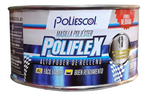 Masilla Plástica Poliflex 1/8 Automotriz