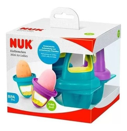 Set 4 Moldes Para Helados Nuk Con Tapa Bebe