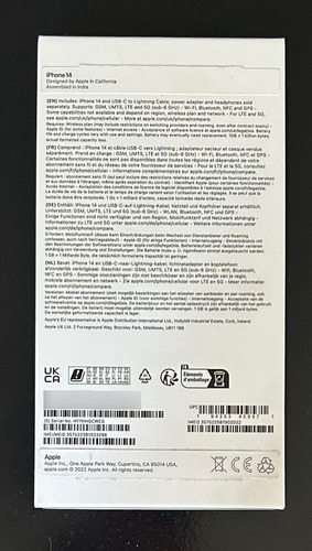 iPhone 14 - 128gb - Azul Claro - Unico Dono (Usado)