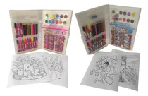 Comprar Kit 2 Maletas Pintura Colorir Infantil Com Desenhos 68 Peças
