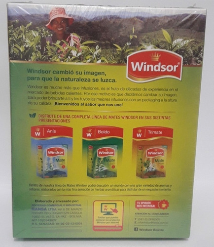 Imagen 6 de 9 de Te Windsor Mate De Coca 100 Saquitos