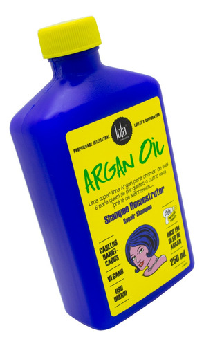 Lola Argan Oil Kit Reconstructor Shampoo Mascara Pelo 3c