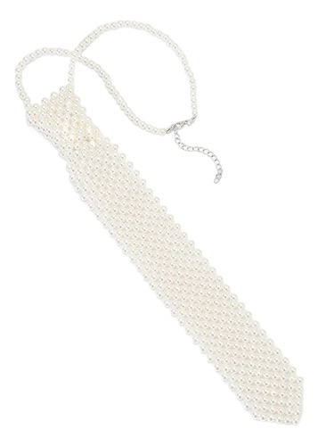 Collar De Perlas De Imitación Corbata Joyería Cadena