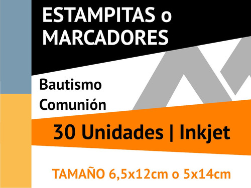 Comunion Bautismo Estampita O Marcador / 30 Unidades