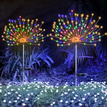 Comprar 2 Piezas De Luz Solar De Fuegos Artificiales, Luces Decorati