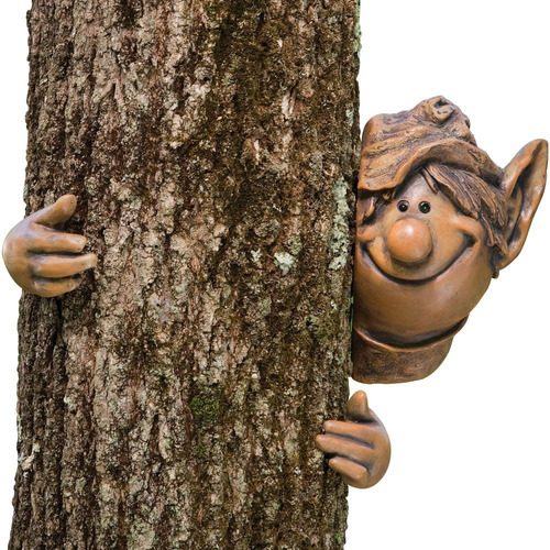 Bits And Piez  Jardin Peeker Elf Arbol Hugger-polyresin