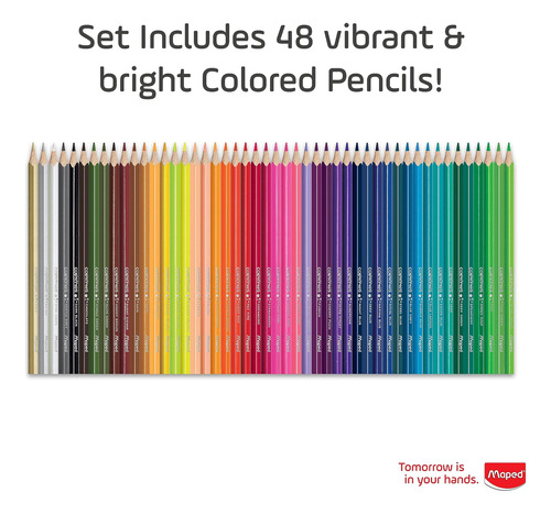 Maped Lápices De Color Triangular De Colorpeps 48 Paquete