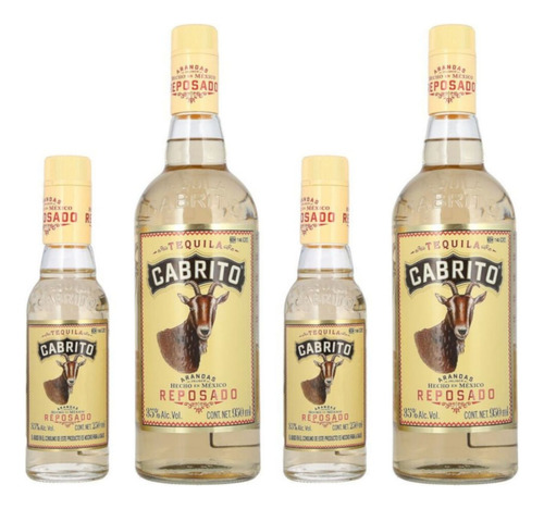 Pack De 2 Tequila Cabrito Reposado De 950 Ml + Mini 250 Ml
