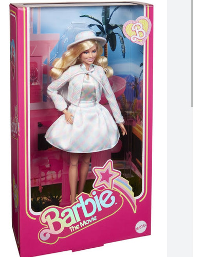 Barbie:the Movie  Margot Robbie  Dressplaid Vestido Blanco 