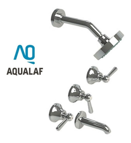 Imagen 6 de 10 de Griferia Aqualaf Ducha 2030 Itati Lever Embutir Con Transf
