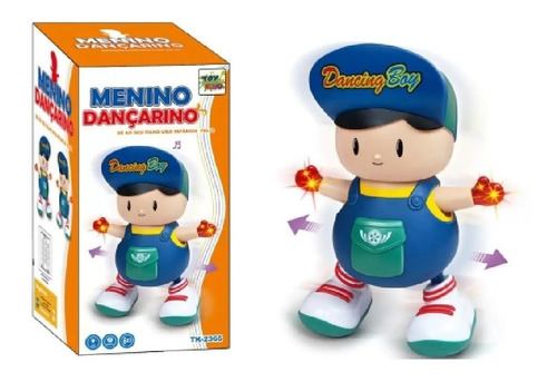 Menino Dançarino Boneco Com Luz E Som Cor Azul