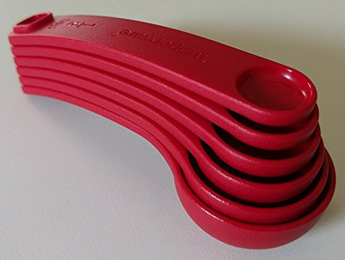 Juego Medidores Tupperware Rojos Para Cocina