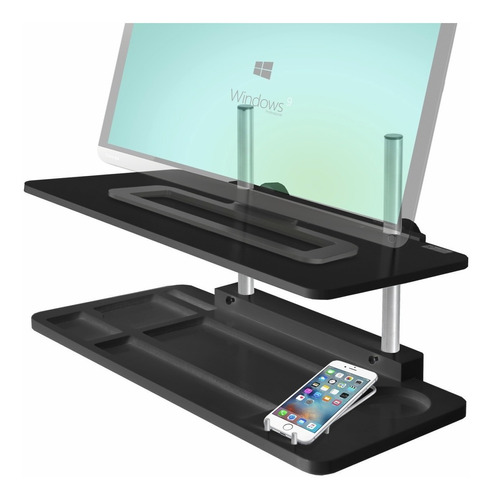 Mesa Elevafácil Ajustable Para Pc All-in-one/monitor, Negro