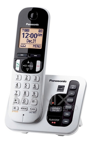 Teléfono Panasonic KX-TGC220 inalámbrico - color plateado