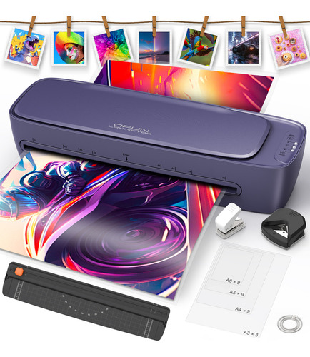 Plastificadora Laminadora Qfun A4 E A3 13 Polegadas Quente/fria Laminadora com 30 Folhas De Plástico aquecimento Em 60 Segundos