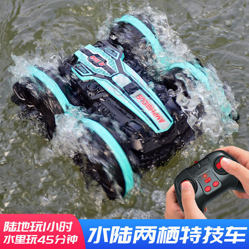 Anfibio Stunt Control Remoto Coche Dump Doble