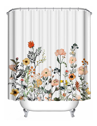 Cortinas De Baño De Poliéster Con Diseño Floral