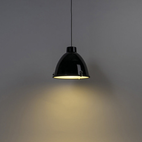 Lámpara Colgante Negra Con Difusor Diseño Moderno / Hb Led