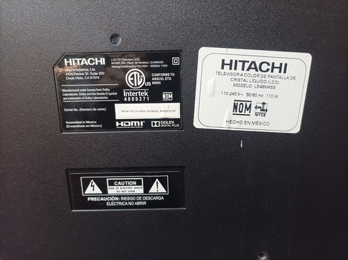 Pantalla Hitachi Le4bm4s9 Para Reparar O Piezas (Usado)