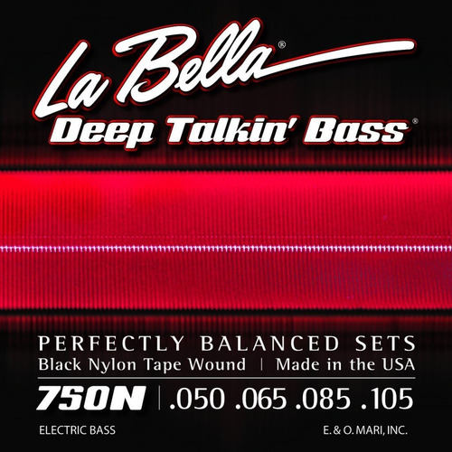 La Bella 750n Cuerda Nailon Para Bajo Ligera Color Negro