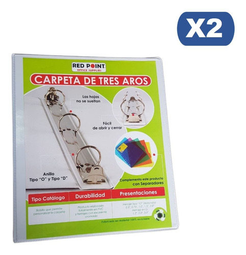 Carpeta 3 Aros 2 Pulgada Tamaño Carta 