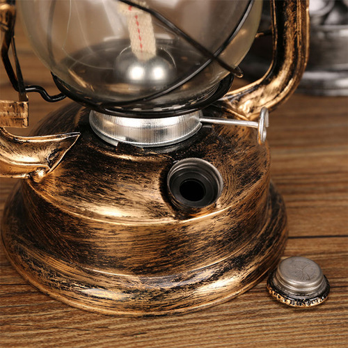 (bz) Lámpara De Aceite Led Vintage De Metal, Linterna Portát