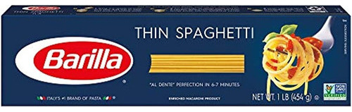 Barilla Pasta Fina Espagueti 16 Onzas (paquete De
