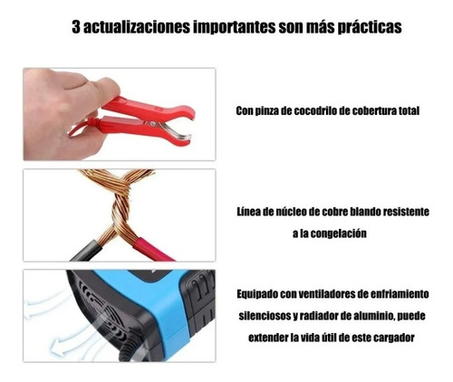 Imagen 4 de 9 de Cargador Inteligente Rápido De Baterias Para Coche