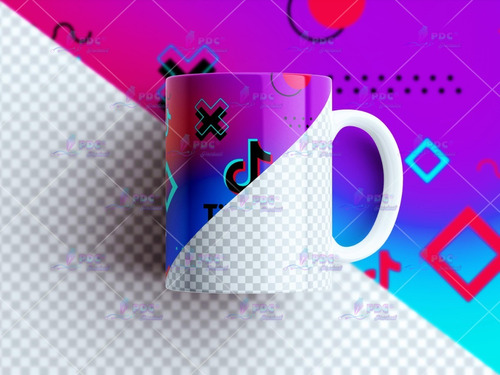 Mockup Taza Blanca Editable Para Sublimadores, Psd Digital