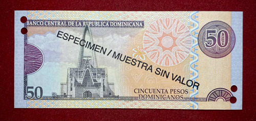 Billete 50 Pesos Republica Dominicana Specimen 2011 Pick 183