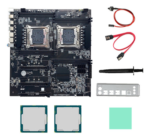 Placa Base X99 De Doble Cpu, 2 Procesadores Xe5 2620 V3, Cab