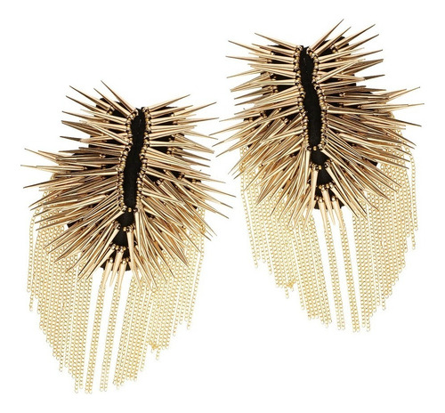 Charretera Epaulet Con Borlas De Cadena Remaches Estilo Rock