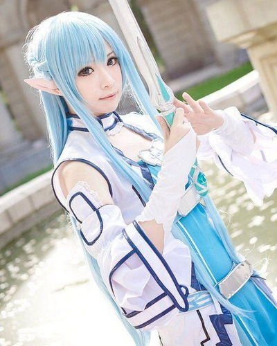 Peluca De Cosplay Yuuki Asuna Para Niñas De Wig Light Sword