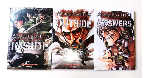 Ataque Dos Titãs Inside, Outside E Answers - Guia Oficial 1 Ao 3! Mangá Panini! Novo E Lacrado