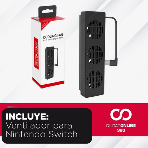 Imagen 4 de 10 de Cooler Ventilador Accesorio Nintendo Switch Para Refrigerar Tu Consola De Juegos