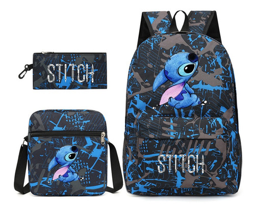 Juego De 3 Mochilas Con Diseño De Anime Lilo & Stitch