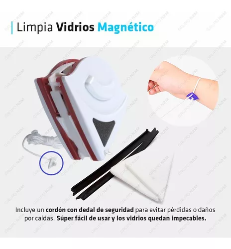 Limpia Vidrios Magnetico 2 En 1 Limpiador Doble Cara