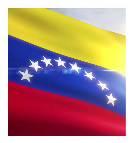Vinilo 100x100cm Bandera De Venezuela Pais Latinoamerica M5