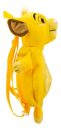 Mochila Infantil Simba Rei Leão 43x31 Cm - Disney Cor Amarelo