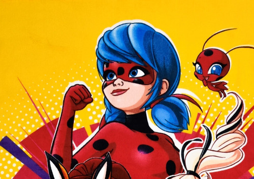 Toalla Ladybug Miraculous, True Power, 100% Algodón Color Amarillo True Power