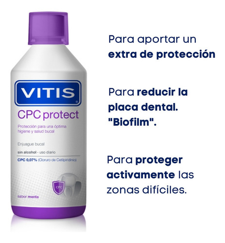 Vitis Cpc Protect Enjuague Bucal 500 Ml