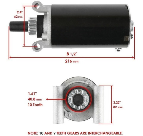 Marcha Motor Vertical Para Kohler Tractor Podador 32-098-01