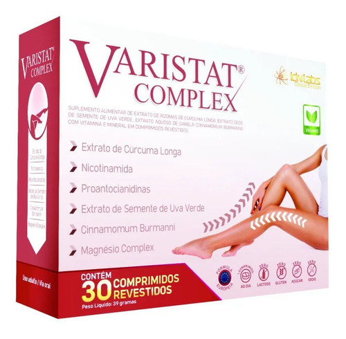 Varistat Ultra Complex Para Varizes - 30 Cpds - Idnlabs