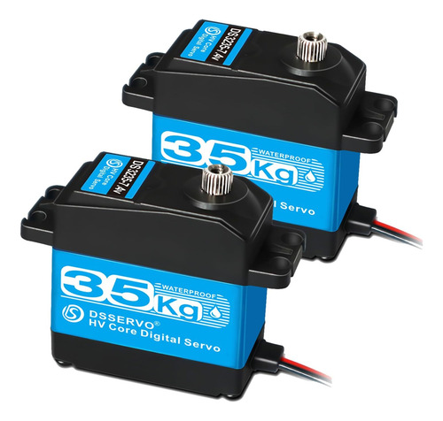 Paquete De 2 Rc Servo 35 Kg Servo De Dirección 7,4 V Motor D
